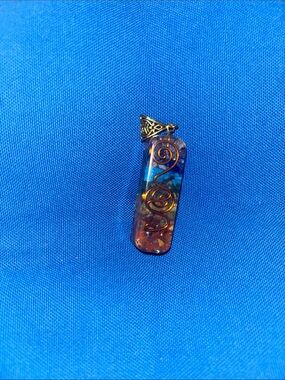 Chakra Pendant All Seven Stones Gold IvyStyle HolderForChainMetalWrapping NWOTS